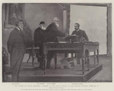 El Príncipe de Gales admitido como miembro de la Royal Society por Sir William Huggins, 6 de febrero de Ralph Cleaver